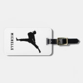 名パーソナライズされた称空手/テコンドー/柔道 ラゲッジタグ (正面横)