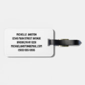 名パーソナライズされた称空手/テコンドー/柔道 ラゲッジタグ (裏面横)