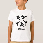 名パーソナライズされた称空手/テコンドー/柔道 Tシャツ (正面)