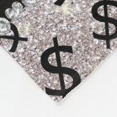 名パーソナライズされた称銀グリッタードルシンボルや象徴 フリースブランケット (角)