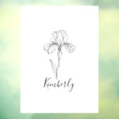 名パーソナライズされた称2月アイリス誕生花 ウィンドウサイン (シート3)