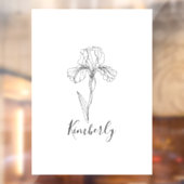 名パーソナライズされた称2月アイリス誕生花 ウィンドウサイン (シート2)