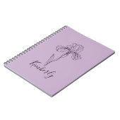 名パーソナライズされた称2月アイリス誕生花 ノートブック (左側)