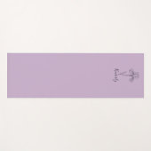 名パーソナライズされた称2月アイリス誕生花 ヨガマット (正面(横))