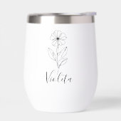 名パーソナライズされた称2月バイオレット誕生花 (左面)