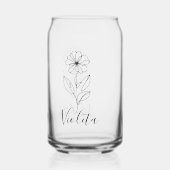 名パーソナライズされた称2月バイオレット誕生花 ガラス缶 (正面)