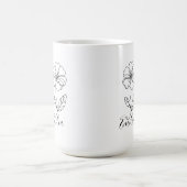 名パーソナライズされた称2月プリムローズ誕生花 コーヒーマグカップ (中央)