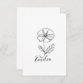 名パーソナライズされた称2月プリムローズ誕生花 サンキューカード (正面/裏面)