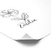 名パーソナライズされた称2月プリムローズ誕生花 フォトプリント            (角)