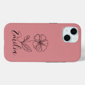 名パーソナライズされた称2月プリムローズ誕生花 Case-Mate iPhoneケース (裏面 (横))