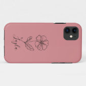 名パーソナライズされた称2月プリムローズ誕生花 Case-Mate iPhoneケース (裏面(横))