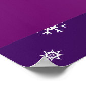 名パーソナライズされた称polar bear purple snoweaks ポスター (角)