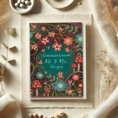 名パーソナライズされた結婚かわいらしきのこエレガント カード