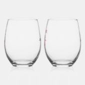 名パーソナライズされた2カップルロマンチック引用文 ステムなしワイングラス (左)