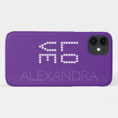 名パーソナライズされた&ラブトレンディーフォントオンパープル Case-Mate iPhoneケース (裏面(横))