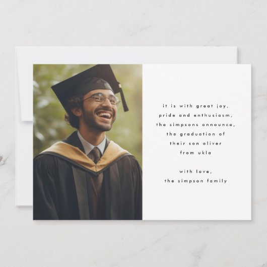 名ファンシー前エレガント・大学院生の写真2 案内状 (裏面)