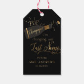 名ポップ・アートの前を変えてるぞ! ギフトタグ (正面)