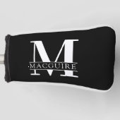 名ミニマルはっきりした付モノグラム ゴルフヘッドカバー (正面)