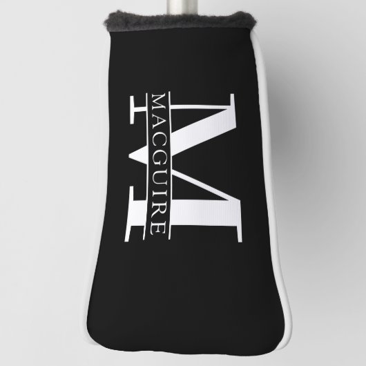 名ミニマルはっきりした付モノグラム ゴルフヘッドカバー (回転90)