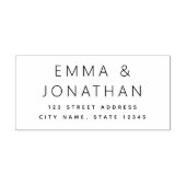 名ミニマルシンプルエレガント付き差出人住所 ラバースタンプ (インプリント)