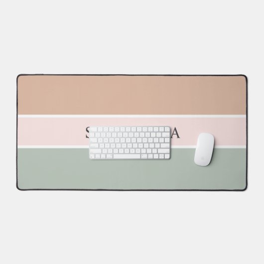 名ミニマルパーソナライズされた前ギフトアイディア デスクマット (キーボード&マウス)