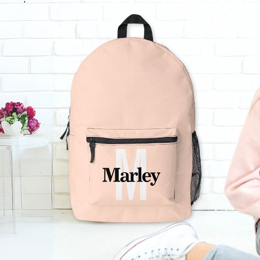 名モダンはっきりしたパーソナライズされた赤面ピンク プリントバックパック