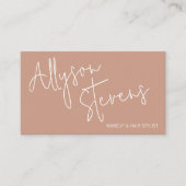 名モダンはっきりした字メイクアップヘアロゴqr boho 名刺 (正面)