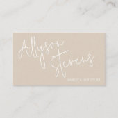 名モダンはっきりした字メイクアップヘアロゴqr tan 名刺 (正面)