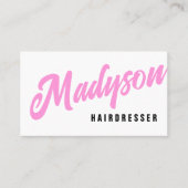 名モダンはっきりした |手書きスクリプトタイポグラフィ 名刺 (正面)