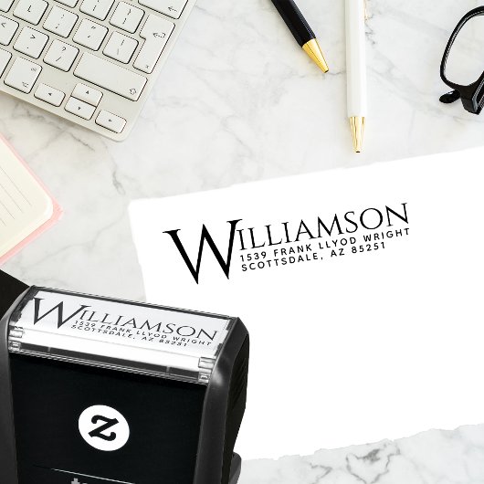 名モダンエレガントの結婚差出人住所 セルフインキングスタンプ