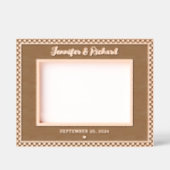 名モダンエレガントパーソナライズされた前と日付 レーザー彫刻フレーム (正面)