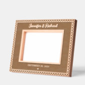 名モダンエレガントパーソナライズされた前と日付 レーザー彫刻フレーム (左)