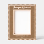 名モダンエレガントパーソナライズされた前と日付 レーザー彫刻フレーム (正面)