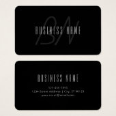 名モダンエレガント前とモノグラム | 濃いグレーと黒 (正面&裏面)