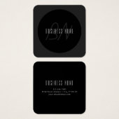 名モダンエレガント前とモノグラム | 濃いグレーと黒 (正面&裏面)