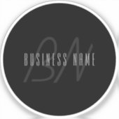 名モダンエレガント前とモノグラム | 濃いグレーと黒 シール (正面)