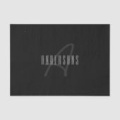 名モダンエレガント前とモノグラム | 濃いグレーと黒 薄葉紙 (正面)