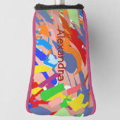 名モダンカスタム抽象芸術カラフル ゴルフヘッドカバー (回転90)