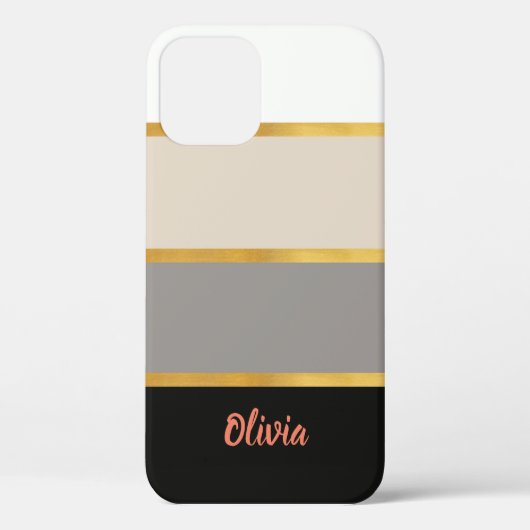 名モダンストライプ前の付いたCase-Mate iPhoneのパターン Case-Mate iPhoneケース (裏面)