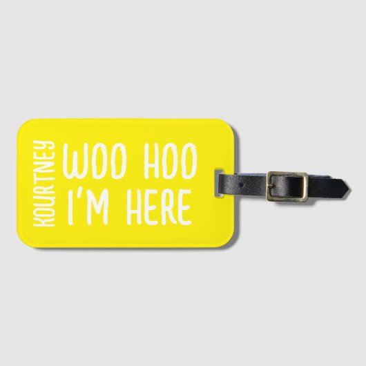 名モダンパーソナライズされたはっきりしたおもしろい付 ラゲッジタグ (正面横)