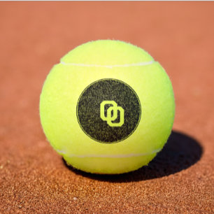 名モダンパーソナライズされたエレガント前の色の文字 テニスボール