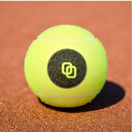 名モダンパーソナライズされたエレガント前の色の文字 テニスボール