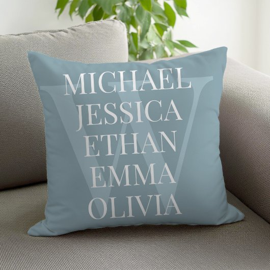 名モダンパーソナライズされたエレガント名モノグラム クッション
