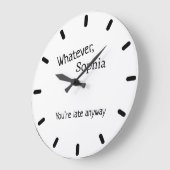 名モダンパーソナライズされた前おもしろい引用文 ラージ壁時計 (傾斜)