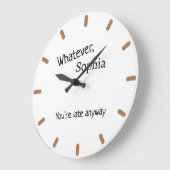 名モダンパーソナライズされた前おもしろい引用文 ラージ壁時計 (傾斜)