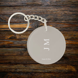 名モダンパーソナライズされた前とイニシャル キーホルダー