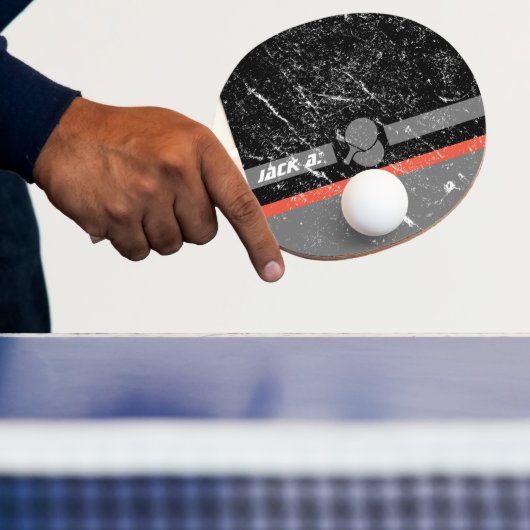 名モダンパーソナライズされた前の白のヴィンテージ難題 卓球ラケット (インサイチュ)