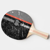 名モダンパーソナライズされた前の白のヴィンテージ難題 卓球ラケット (横)