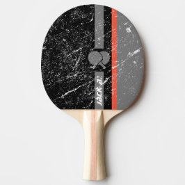 名モダンパーソナライズされた前の白のヴィンテージ難題 卓球ラケット
