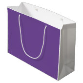 名モダンパーソナライズされた前紫バレンタインデー ラージペーパーバッグ (裏面アングル)